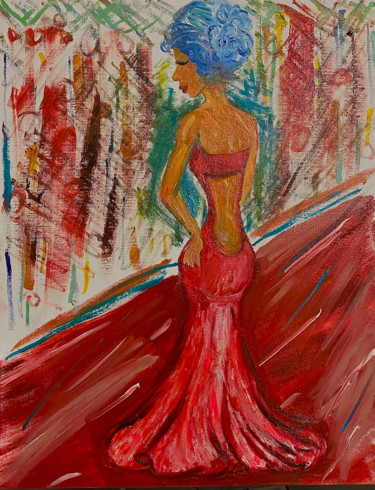 Posing Painting titled "Posing" by Jocelyn Blain, Original Art, Oil