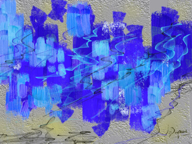 Digitale Kunst mit dem Titel ""Créer l'espace" 36…" von Jocelyne Dupuis (Jo Dupuis), Original-Kunstwerk, Digitale Malerei Au…