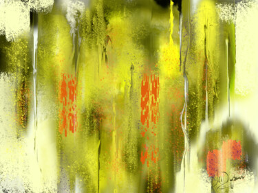 Arte digital titulada "Là!   Abstrait" por Jocelyne Dupuis (Jo Dupuis), Obra de arte original, Pintura Digital Montado en Pl…