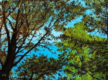 Malerei mit dem Titel "Couleurs d'automne…" von Jocelyne Roujansky, Original-Kunstwerk, Aquarell Auf Karton montiert