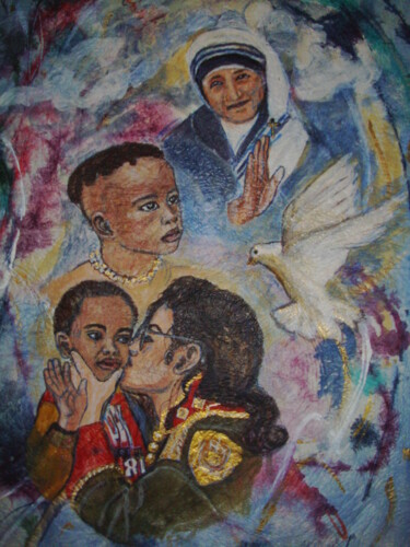Painting titled "Heal the World" by Jocelyne Ruchonnet, Original Artwork, Other