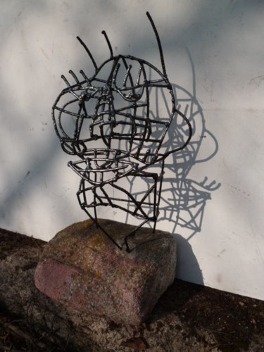 Sculpture intitulée "tête de fils" par Joceran Pinon, Œuvre d'art originale