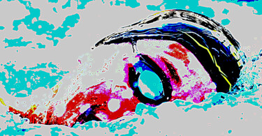 Фотография под названием "Swimming IV" - Jochen Cerny, Подлинное произведение искусства, Цифровая фотография Установлен на Д…