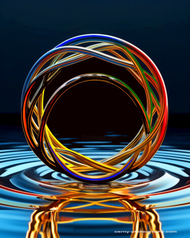 Digitale Kunst mit dem Titel "Olympic Rings VIII" von Jochen Cerny, Original-Kunstwerk, Fotomontage