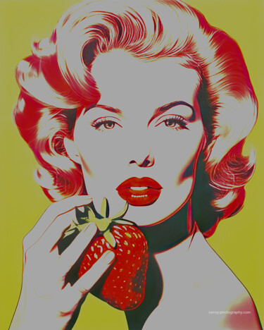 Fotografia intitolato "Strawberry Woman" da Jochen Cerny, Opera d'arte originale, Fotografia digitale