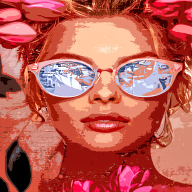 Fotografia zatytułowany „Woman with sunglass…” autorstwa Jochen Cerny, Oryginalna praca, Fotografia cyfrowa