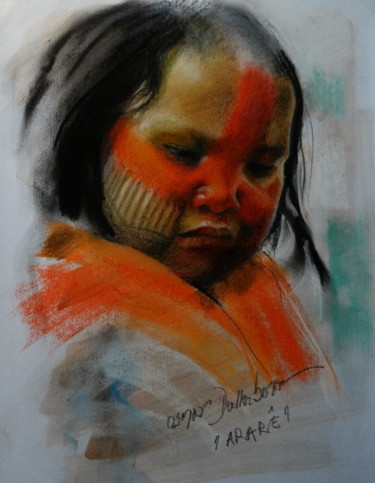 Drawing titled "Ararê.jpg" by Osmar Dallabona, Original Artwork, Pastel