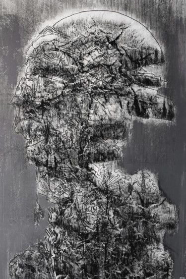 Peinture intitulée "Le Vestige de Babel" par Jod, Œuvre d'art originale, Acrylique Monté sur Panneau de bois