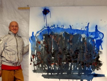 Schilderij getiteld "JoDD vor JITSUGEN 1…" door Jodd, Origineel Kunstwerk, Olie