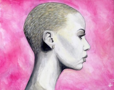 Peinture intitulée "Amber Rose" par Jodenni, Œuvre d'art originale, Acrylique