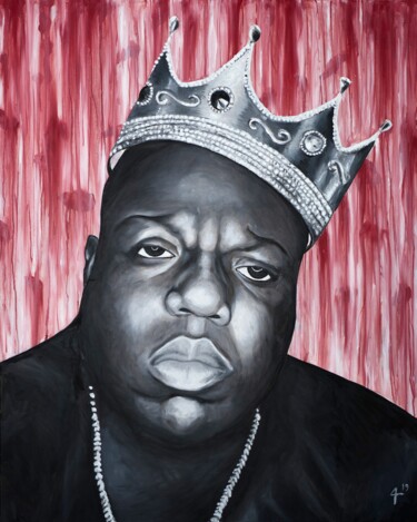 Painting titled "The Notorious B.I.G…" by Jodenni, Original Artwork, Oil