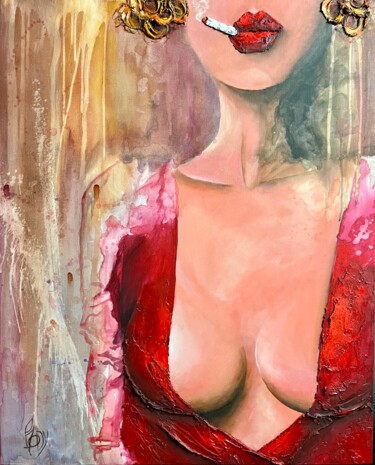 Painting titled "Mystery" by Jody, Original Artwork, Acrylic Mounted on Wood Stretcher frame