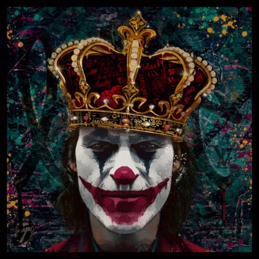 Estampas & grabados titulada "THE KING JOKER 80x8…" por Joe Baxxter, Obra de arte original, Pintura Digital