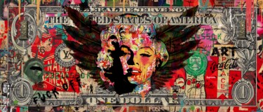 Estampas & grabados titulada "MARILYN ONE DOLLAR" por Joe Baxxter, Obra de arte original, Impresión digital