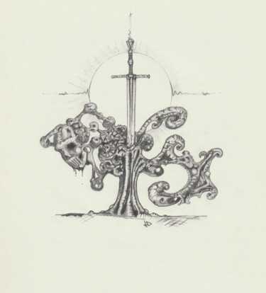Disegno intitolato "Witcher" da Joe Danielo, Opera d'arte originale, Matita