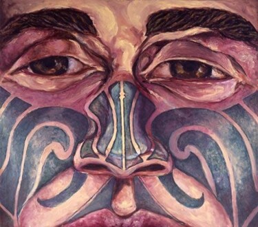 Peinture intitulée "New Zealand tattoo" par Joe Johnson, Œuvre d'art originale