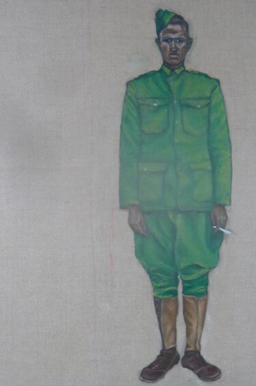 Painting titled "SOLDIER" by Joe Johnson, Original Artwork, Oil