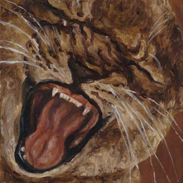 Painting titled "LION CUB" by Joe Johnson, Original Artwork