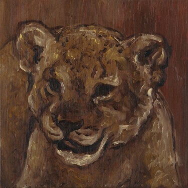 Painting titled "LIONCEAU" by Joe Johnson, Original Artwork