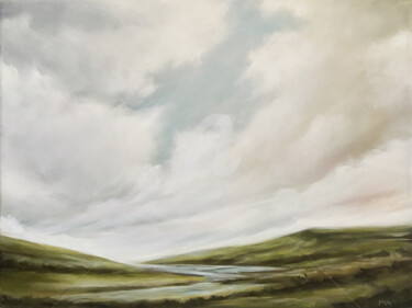 Peinture intitulée "The Wind Rises - Or…" par Mullo, Œuvre d'art originale, Huile Monté sur Châssis en bois