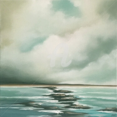 Schilderij getiteld "Stormlight - Origin…" door Mullo, Origineel Kunstwerk, Olie Gemonteerd op Frame voor houten brancard