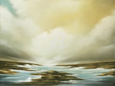 Ζωγραφική με τίτλο "Storm Fall - Origin…" από Mullo, Αυθεντικά έργα τέχνης, Λάδι Τοποθετήθηκε στο Ξύλινο φορείο σκελετό