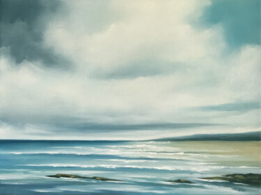 Painting titled "The Rising Tide - O…" by Mullo, Original Artwork, Oil Mounted on Wood Stretcher frame