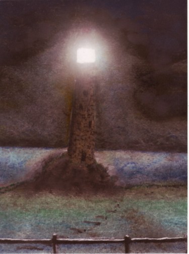 Pintura intitulada "Storm Cove Light" por Joe Pegasus, Obras de arte originais, Pastel