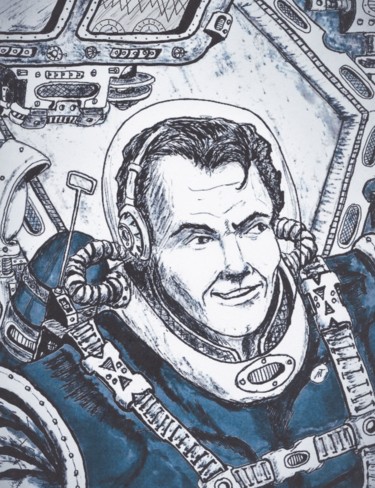 Zeichnungen mit dem Titel "Space Ranger" von Joe Pegasus, Original-Kunstwerk, Marker