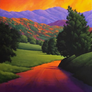 Malerei mit dem Titel "A Road Less Traveled" von Joe A. Oakes, Original-Kunstwerk, Acryl