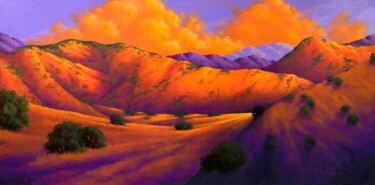 Peinture intitulée "Just Around the Bend" par Joe A. Oakes, Œuvre d'art originale, Acrylique