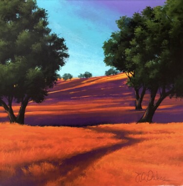 Painting titled "Prairie Calling" by Joe A. Oakes, Original Artwork, Acrylic Mounted on Wood Stretcher frame