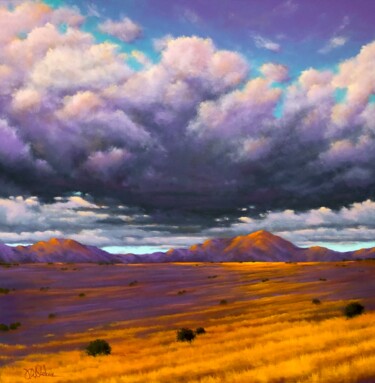 Картина под названием "Storm's Edge" - Joe A. Oakes, Подлинное произведение искусства, Акрил Установлен на Деревянная рама д…