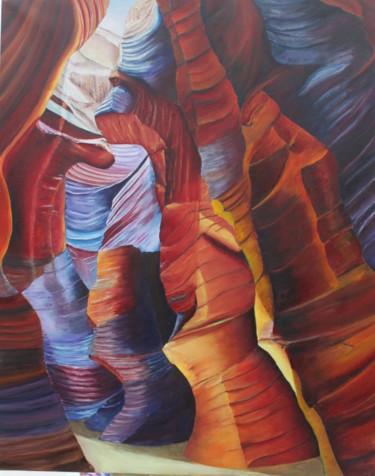 Картина под названием "Antelope" - Joel Brossat, Подлинное произведение искусства, Масло