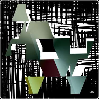Grafika cyfrowa / sztuka generowana cyfrowo zatytułowany „Luminaire” autorstwa Joel Gallais, Oryginalna praca, Malarstwo cyf…