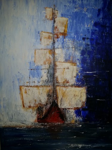 Malerei mit dem Titel "Silence" von Montserrat, Original-Kunstwerk, Acryl