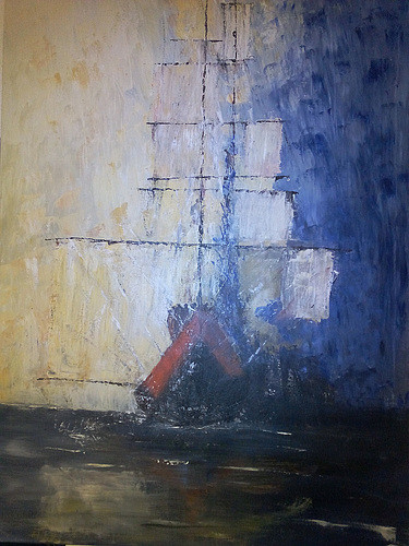 Schilderij getiteld "Opus" door Montserrat, Origineel Kunstwerk, Acryl