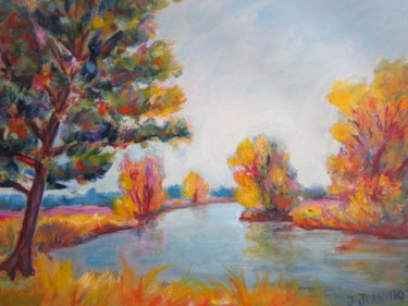 Painting titled "Vent d'automne" by Joel Jeanniot, Original Artwork, Oil