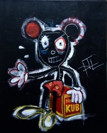 Painting titled "Mick KUB 2" by Joel Larribeau, Original Artwork, Acrylic