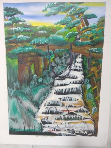 Painting titled "Cachoeira" by Joel Rabelo, Original Artwork