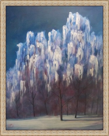 Painting titled "Icy Willow" by Joe La Bianca, Original Artwork