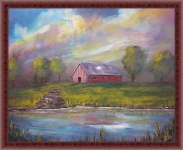 Painting titled "pond-cabin-018.jpg" by Joe La Bianca, Original Artwork