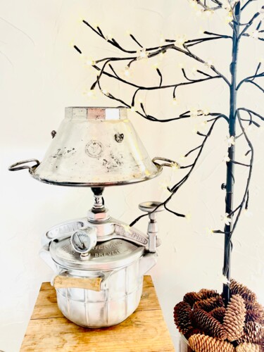 Design intitulada "Lampe sur table AUT…" por Joel Carpentier (Ambiance d'Antan), Obras de arte originais, Luminaria