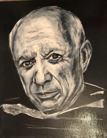 Painting titled "Pablo Picasso" by Joele Ardans, Original Artwork, Acrylic