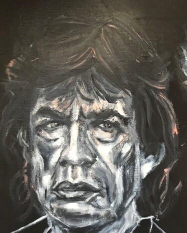 Painting titled "Mike jagger" by Joele Ardans, Original Artwork, Acrylic