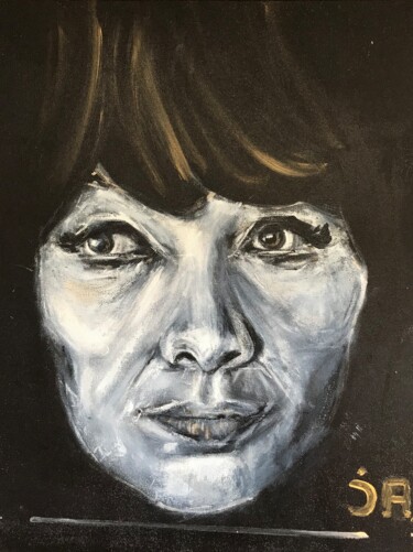 Painting titled "Juliette greco" by Joele Ardans, Original Artwork, Acrylic