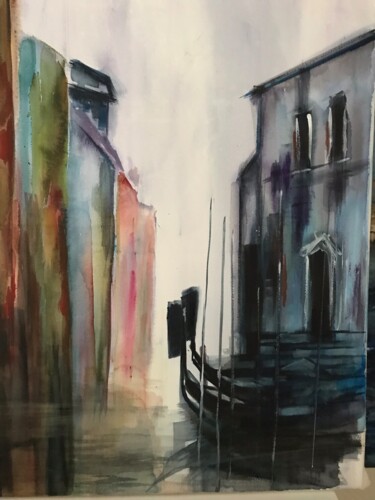Painting titled "Venise" by Joele Ardans, Original Artwork, Watercolor
