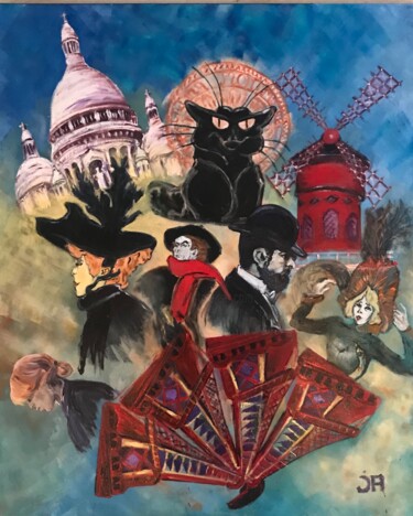 Pintura intitulada "Montmartre 3" por Joele Ardans, Obras de arte originais, Acrílico