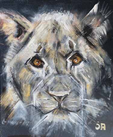 Painting titled "Lionne" by Joele Ardans, Original Artwork, Acrylic