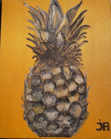 Painting titled "Ananas 1" by Joele Ardans, Original Artwork, Acrylic